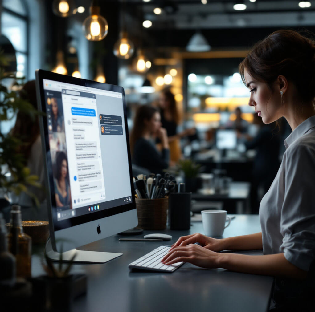 Hairdressing clients Barber Clients Hairdressing courses, barber course Receptionist calmly handling client calls after staff walkout — part of the 24-Hour Team Crisis Plan for salons and barbershops to protect revenue, client trust, and appointment continuity.